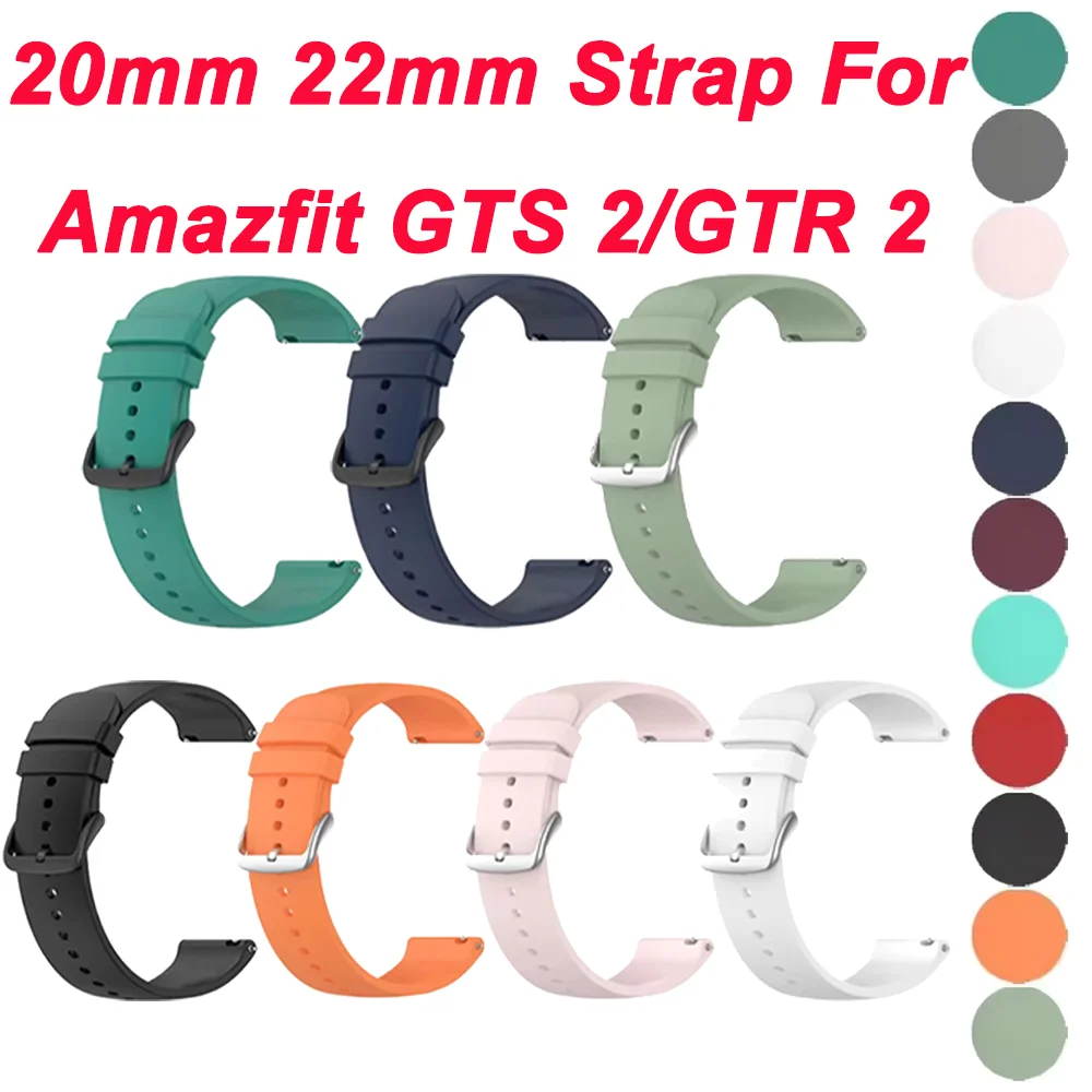22mm/20mm Universal Strap For Amazfit GTR 2/3/4 & GTS 2/2e/2 Mini Replacement Watch Band For Polar Lignite 2/Vantage M M2