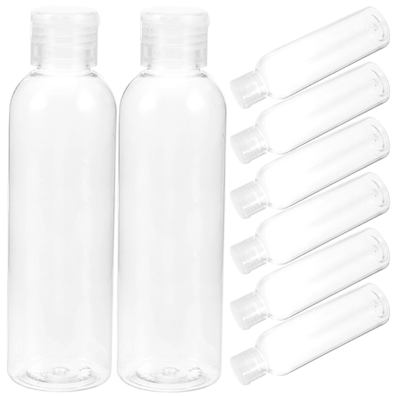 

10Pcs Travel Size Bottles Premium Refillable Plastic Toiletry Containers for Liquid Storage Shampoo Shower Gel Lotion 200Ml