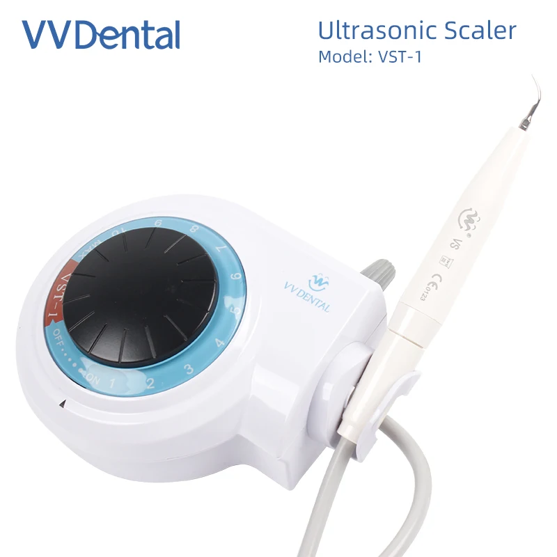 

VVDental Ultrasonic Dental Scaler Oral Cleaning Dentistry Calculus Smoke Stains Scaler Teeth with Handpiece and 5 Tips VST-1