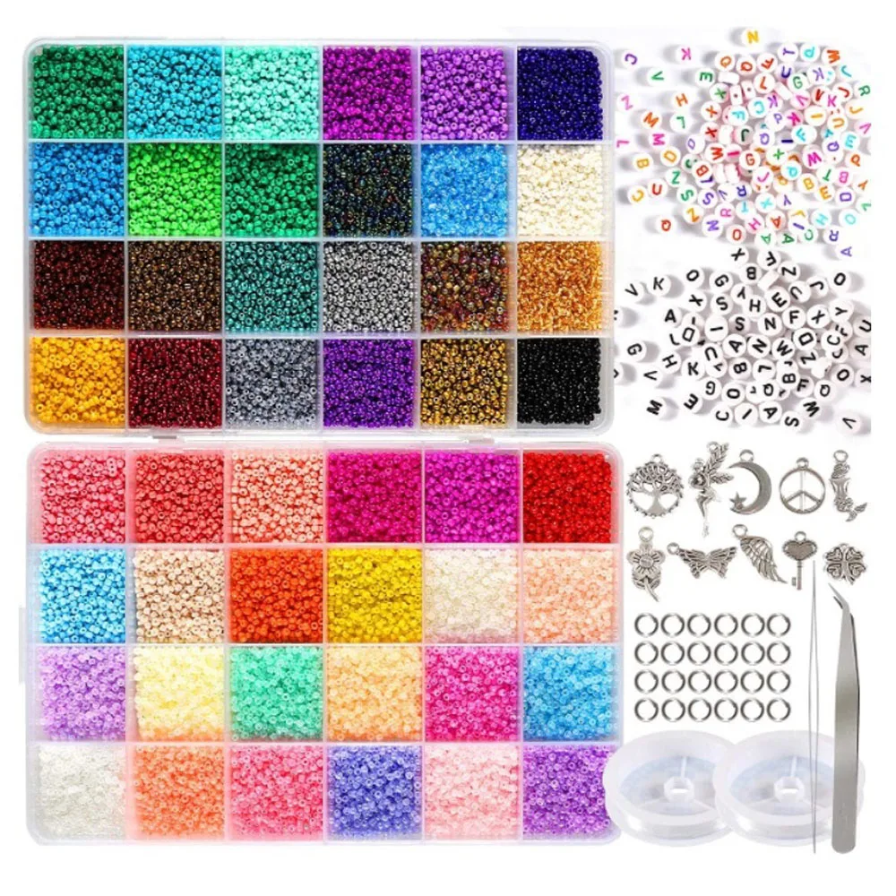 Bead Loom Kit Loom Beading Supplies with Seed Beads Complete Jewelry Making Tools and Accessories for Jewelry Making Bracelets B