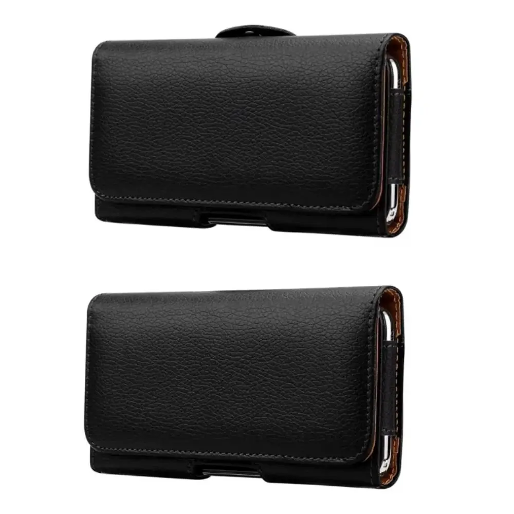 Leather Phone Holster Belt Clip Wear-resisting Durable Waist Pouch Phone Holster Attached Portable Phone Leather Cover Pouch