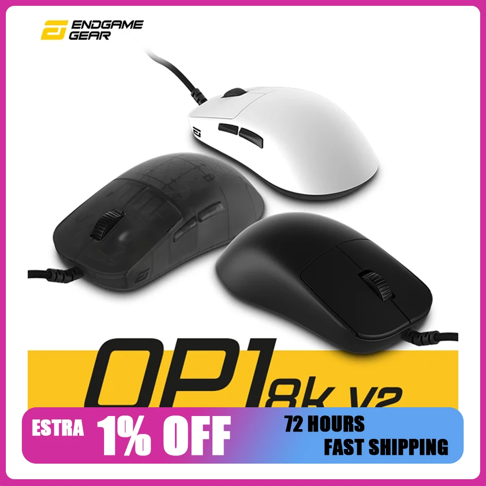 

Endgame Gear OP1 8K V2 Mouse Wired Mouse Paw3950 8000Hz Polling Rate Lightweight Gaming Mice PC Accessories