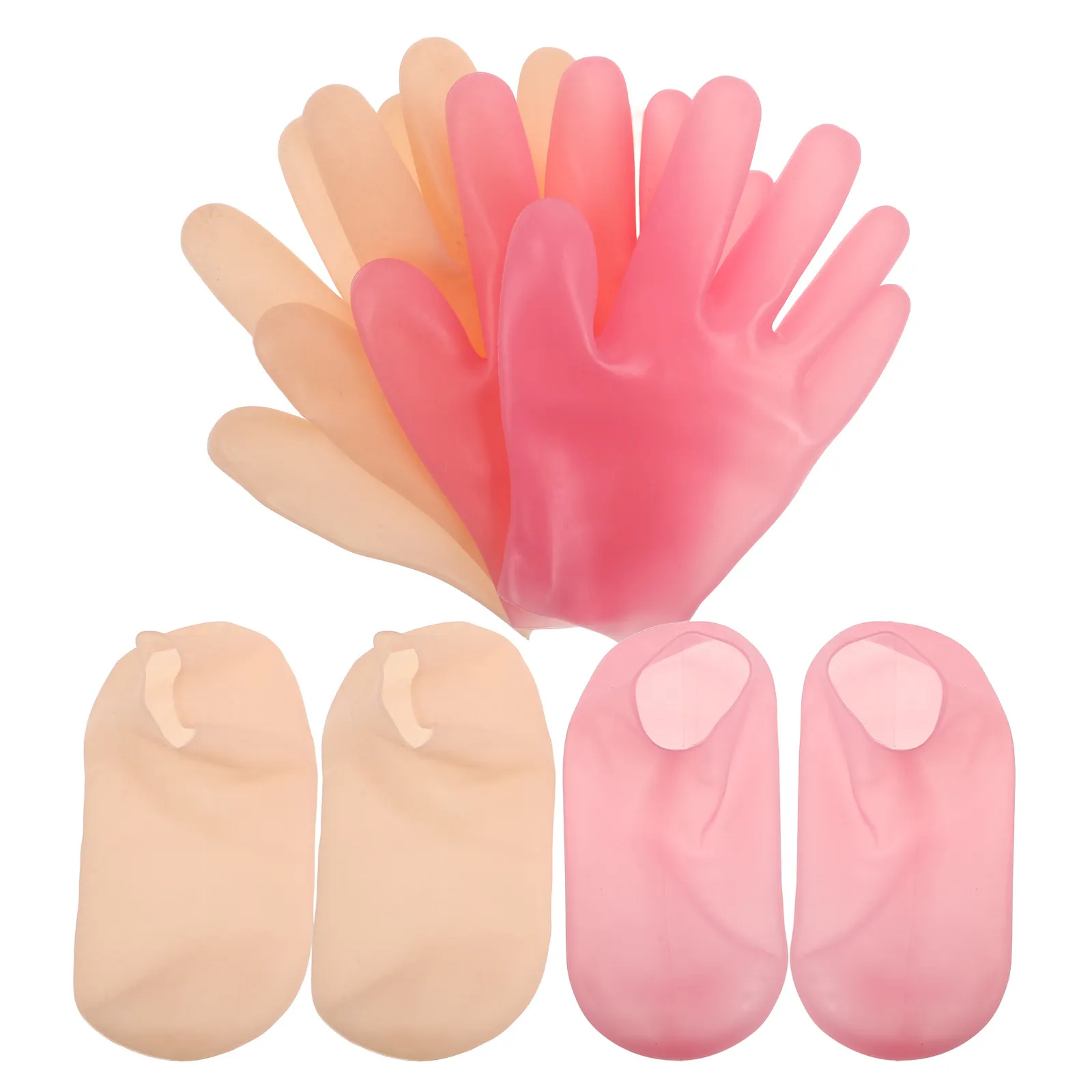 1 Juego de Calcetines de Silicona para Pies Secos y Agrietados, Mascarillas Hidratantes para Pies, Calcetines Elásticos, Guantes Hidratantes para Aliviar la Fatiga