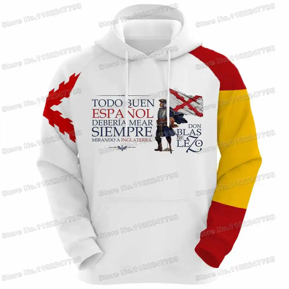 Spanish Legendary Hero Don Blas De Lezo Hoodies Spain Empire Sweatshirt Tracksuit Streetwear Casual Pullover Jackets Unisex Coat