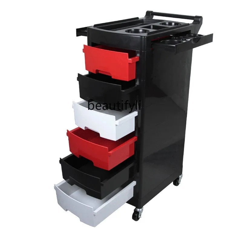 

Beauty salon, tool cart, plastic cart, Japanese retro six-layer drawer, haircut perm and dyeing cart bar