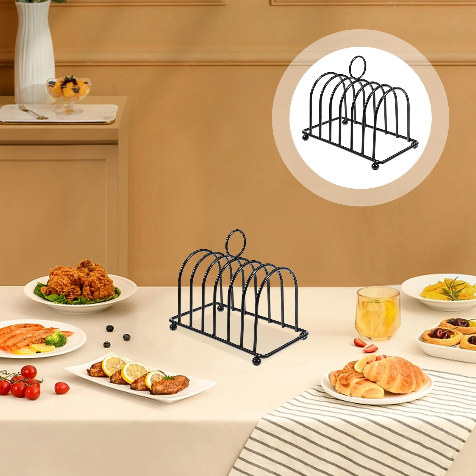 

Rack Stainless Steel Toast Holder For Sliced Bread Storage Kitchen Bread Stand Organizer Baking Tool Kitchen Bar Accessory