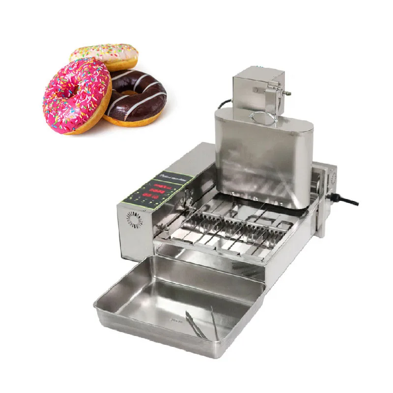 

Commercial Fully Automatic Doughnut Maker Machine Electric 4 Rows Mini Donut Machine Circle Donut Fryer Machine Donut Maker