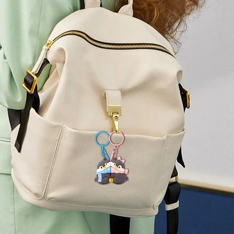 Pinguin Schlüsselanhänger magnetische Paare Pinguin Anhänger für Tasche Cartoon Pinguin Liebhaber Schlüsselanhänger Schmuck für Taschen Rucksäcke Einkaufstasche