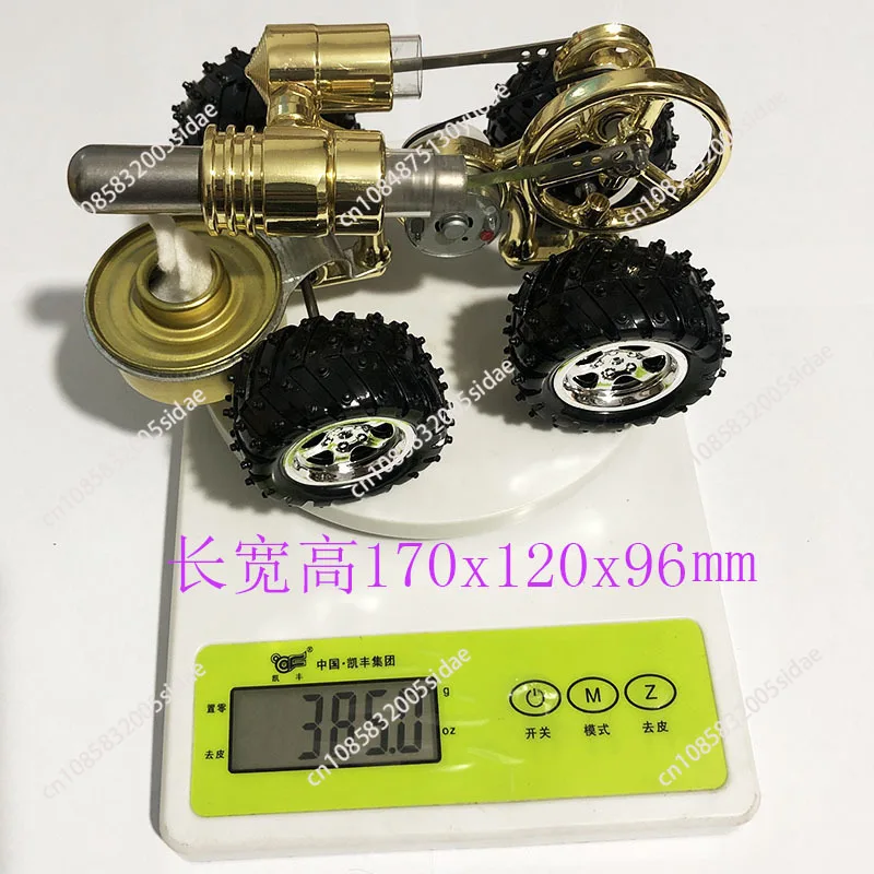 New Hot Air Stirling Engine Miniature Model External Combustion Power Car Scientific Small Production Experimental Toy Gift