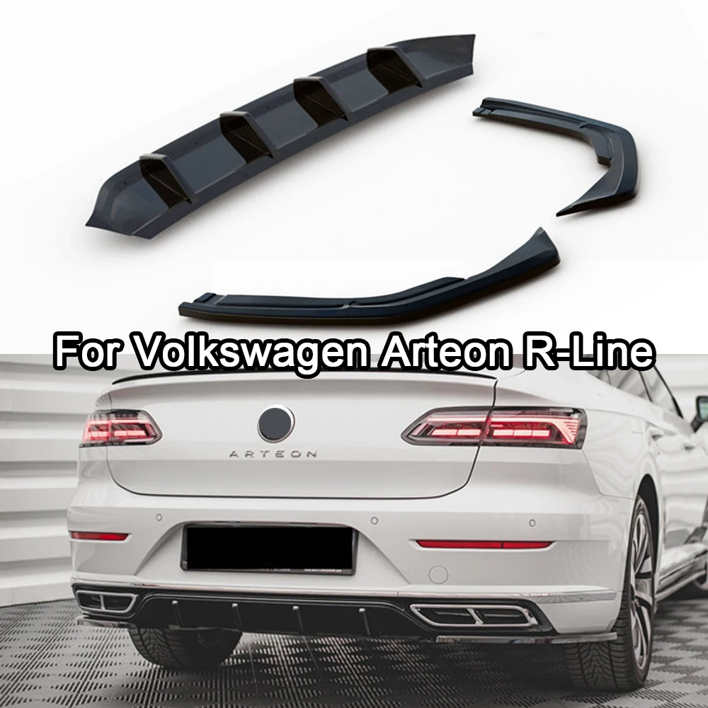 

Совместим с VW Arteon R Line 2020 2021 2022 2023 + лезвие заднего бампера, диффузор, спойлер, модификация заднего окружения корпуса