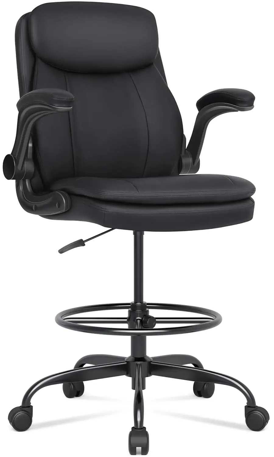 

Drafting Chair, Tall Office Chair for Standing Desk, High Leather Executive Office Chair with Adjustable Height and, Customized