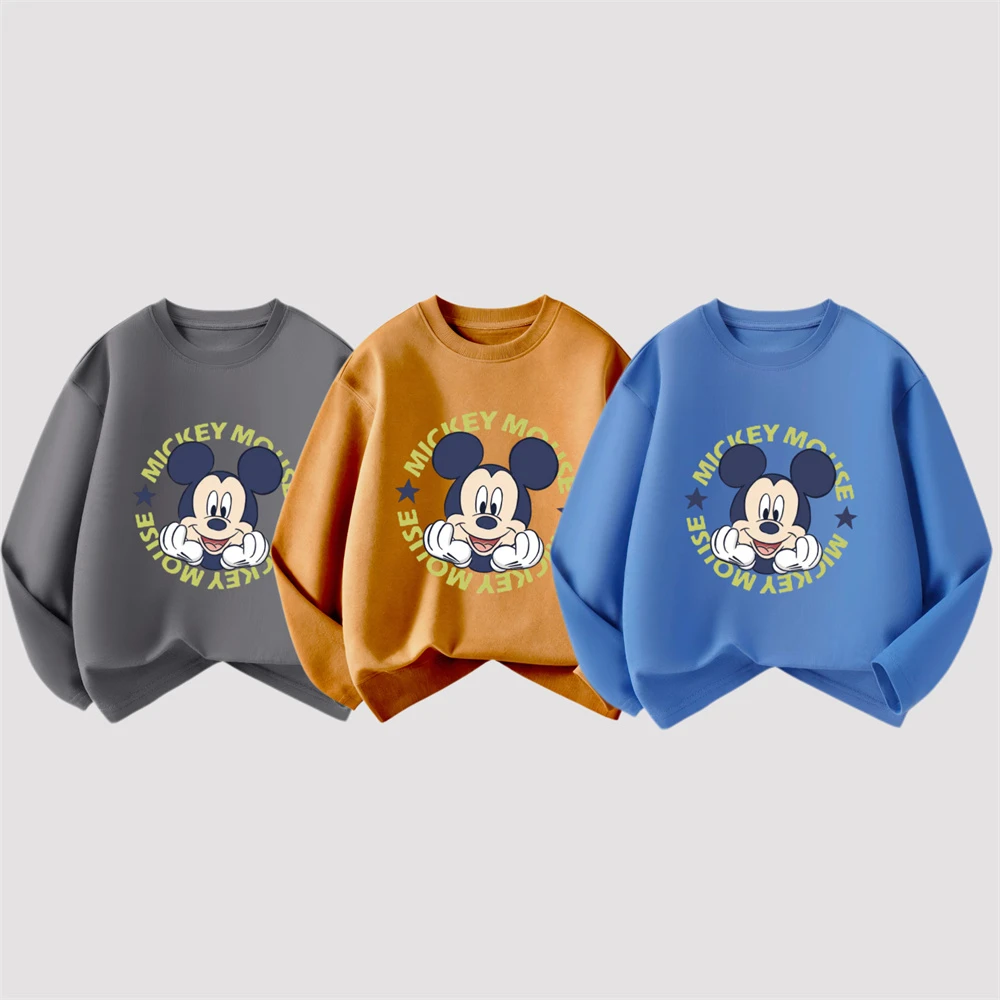 

Новая футболка с героями мультфильмов, модная повседневная одежда, топы с длинными рукавами, весенне-осенняя одежда, детские свободные спортивные футболки, пуловеры с круглым вырезом и принтом