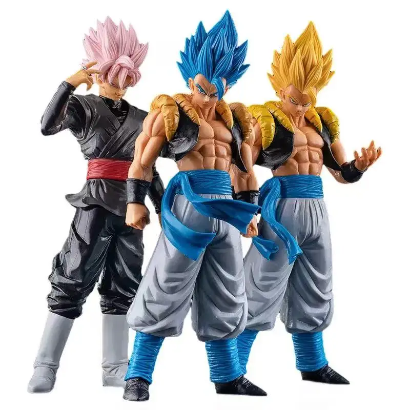 31CM Dragon Ball Z Super Saiyan The Peach Blue Gogeta PVC Action Figure Model Toys Desktop Decoraction Children Birthday Gift