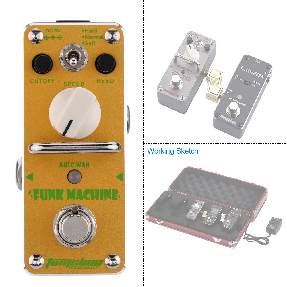 

AROMA AFK-3 FUNK MACHINE Effects Processors True Bypass Funk Machine Auto Wah Electric Guitar Effect Pedal DJ Equipment