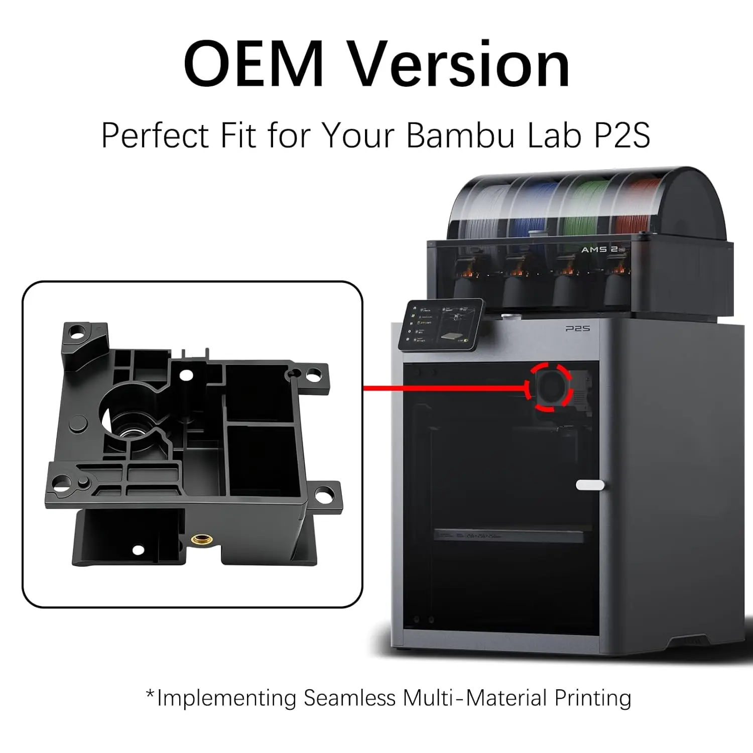 Część zamienna do zespołu przedniej osłony ekstrudera Bambu Lab do drukarki 3D P2S – przednia osłona ochronna ekstrudera — zdjęcie produktu 5
