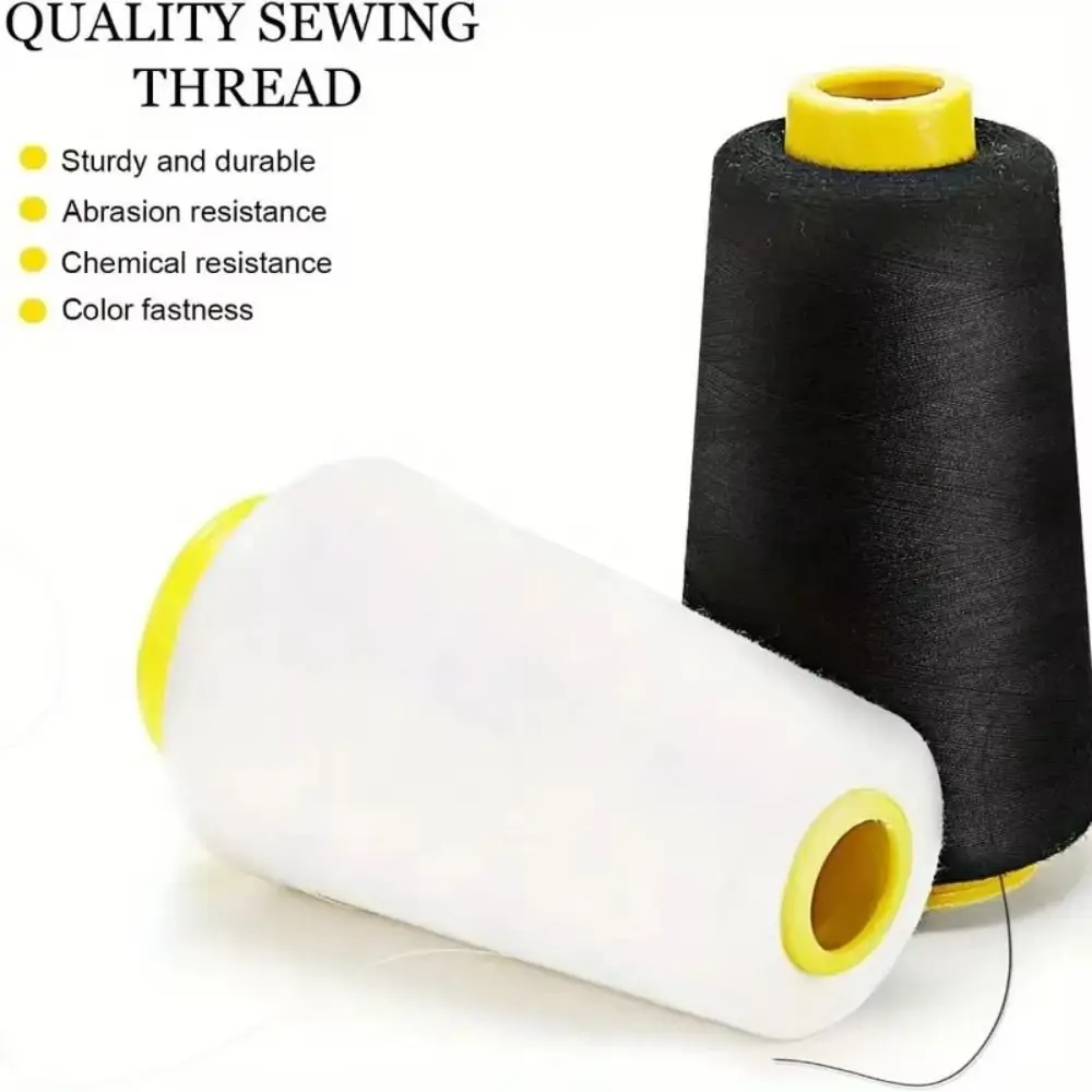 DIY Cones Spool 402 Sewing Thread 3000yards Black White Jeans Thread Sewing Supplies Household