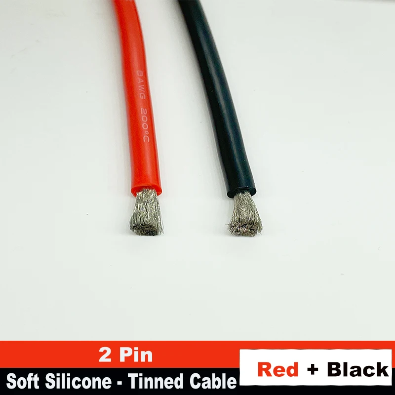 Rood Zwart Siliconen Draad 10awg 12awg 14 16 18 20 22 24 26 28awg Flexibele Vertinde Koper Hogetemperatuurbestendige Elektrische Draad