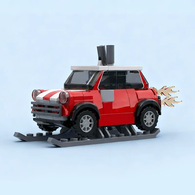 262pcs MOC Top Gear Ski Jump Mini Cars Model Building Blocks Christmas Gift Architecture Toys Creative Idea Education Brick