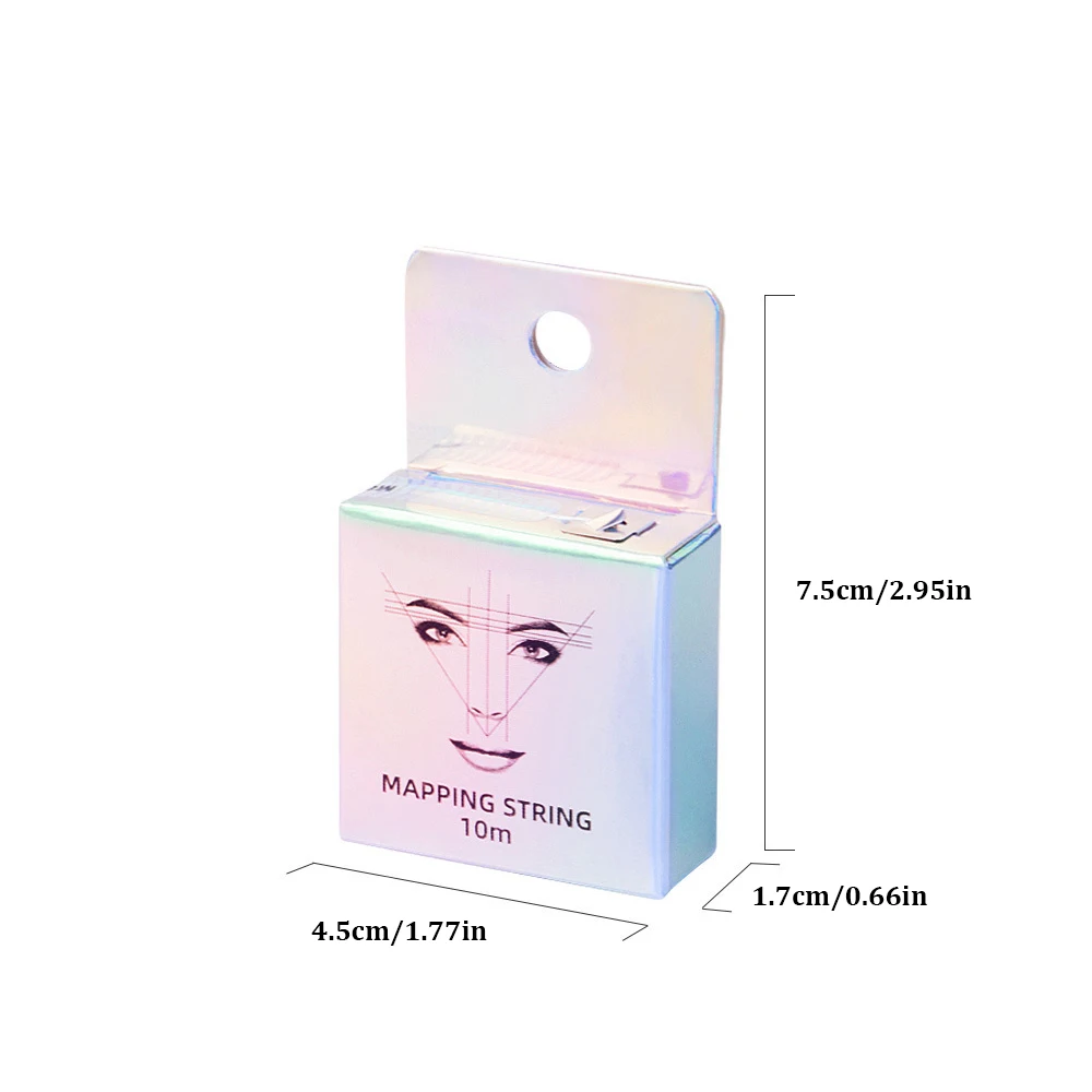 Picture 5: 1 Box Tattoo Thread Eyebrow Marker Thread Tattoo Brows Ruler with Ink Positioning Mapping Line Box Marking Symmetrical Eyebrows