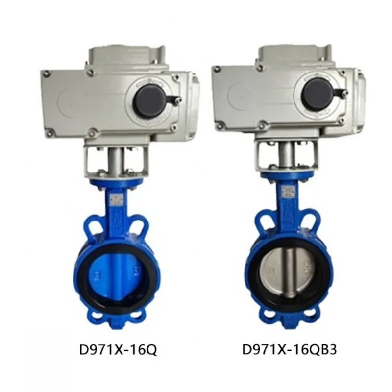 Electric Butterfly Valve D971X-16Q Wafer Type On Off Control Valve Soft Seal Stainless Steel Wear Resistant
