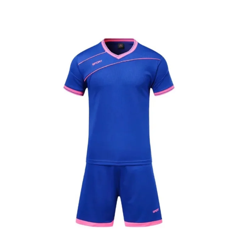 

Hot selling adults kids printing soccer jersey short sleeve breathable football jersey sportswear club team soccer uniform