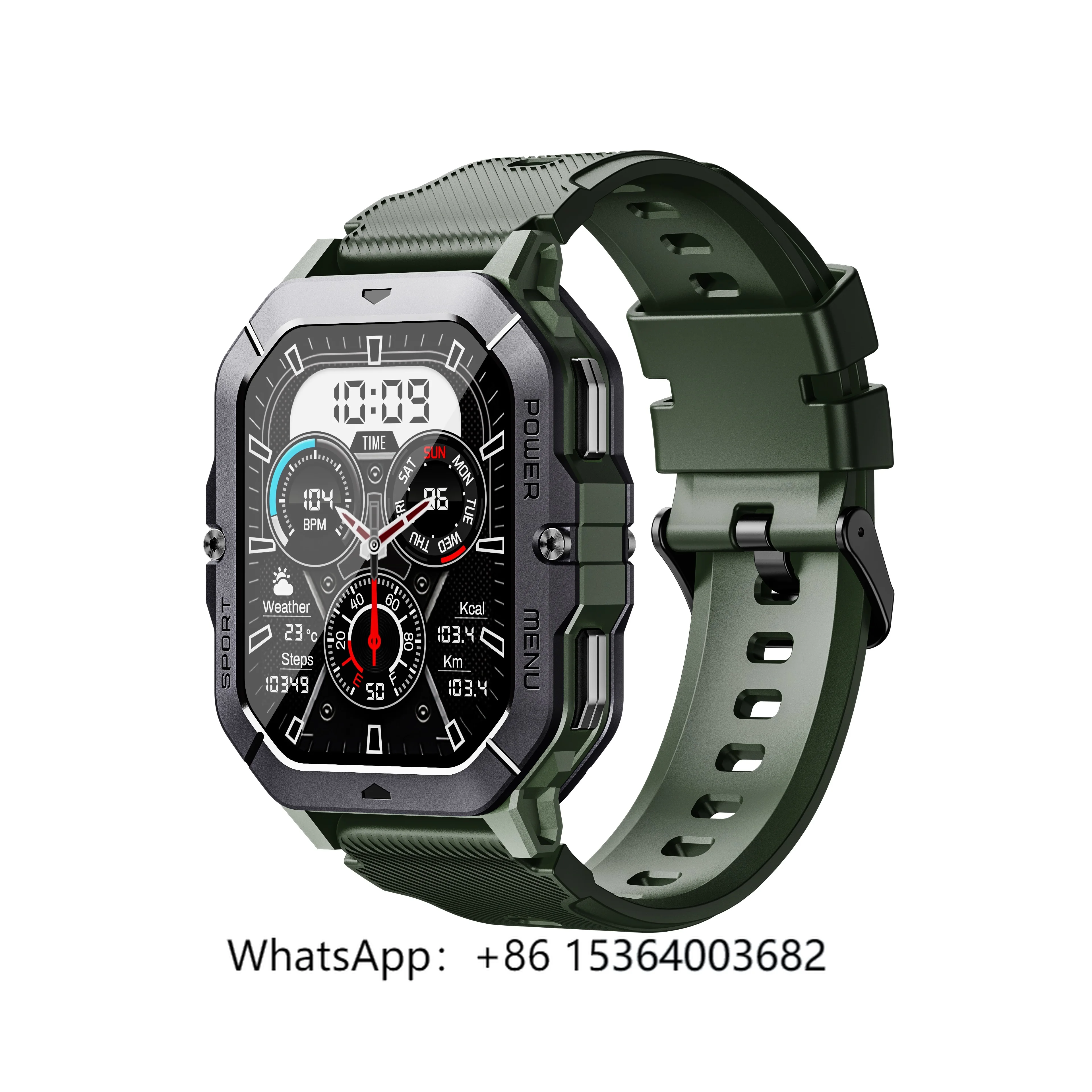 

TJXL-C28 Уличные 1ATM Водонепроницаемые 2,02-дюймовые мужские умные часы BT Call с большой памятью для занятий спортом на открытом воздухе 410 мАч Большой аккумулятор TANK Smart Wa