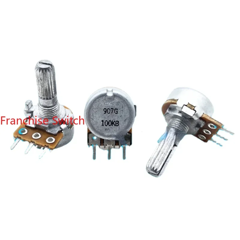 

10PCS 16 Type Single Link Potentiometer Sound Volume Power Amplifier B10K B50K B100K Handle Length 20mm