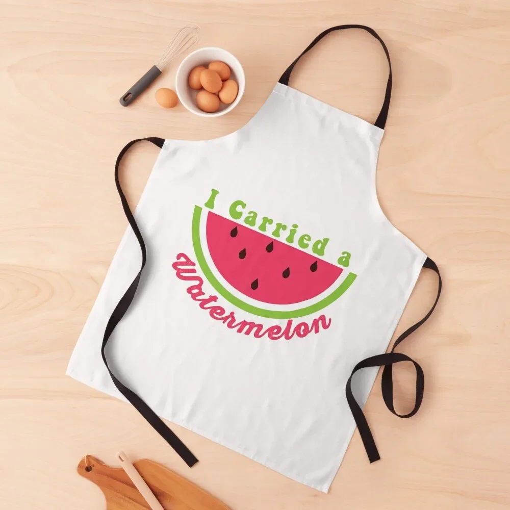 

I Carried A Watermelon Apron For Cooking Waiter Uniforms for women halloween Apron