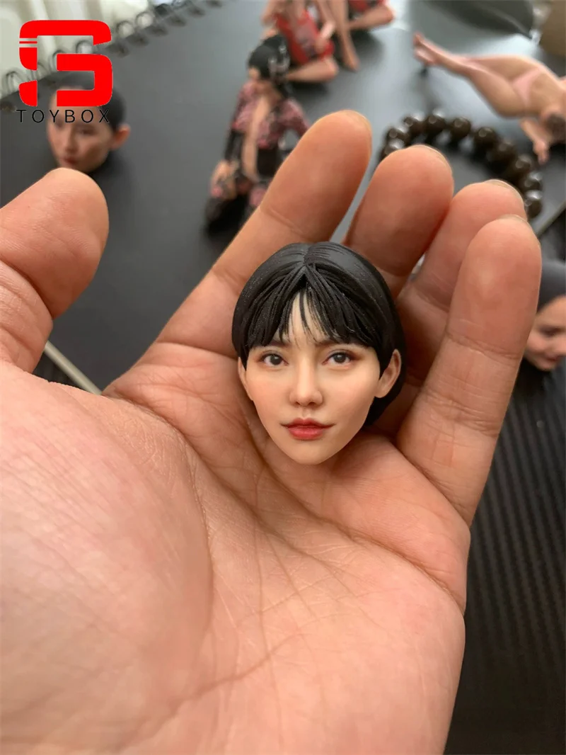 1/6 1/12 Schaal Beroemde Japanse Actresses Schoonheid Meisje Hoofd Carving Model Fit 12 ''6'' Vrouwelijke Soldaat Action Figure body