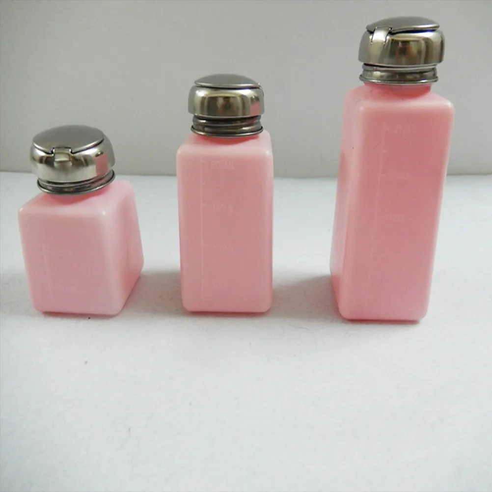 200Ml Stainless Steel Pump Bottle Anti-Static Liquid Dispenser for Alcohol Isopropyl Nail Polish Remover Makeup