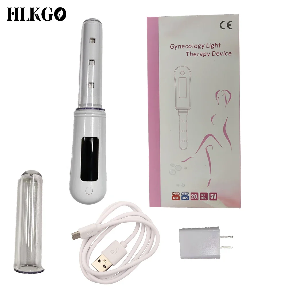 Feminino feminino tratamento de vaginite ginecológica vermelho azul led dispositivo terapia luz infravermelha limpa substância prejudicial