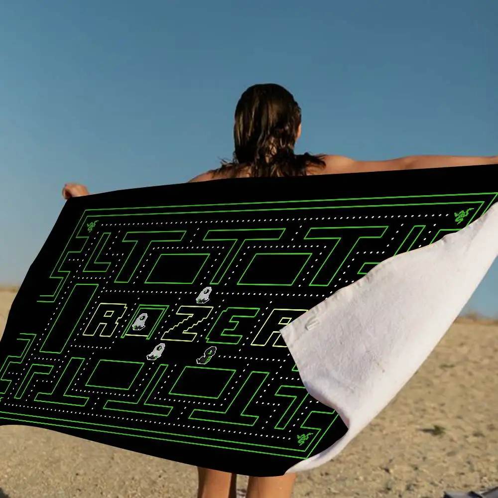 Gaming Peripherals Brand R-Razer Beach Towel Colorful Bath Towels for Microfiber Quick Dry Custom Sand Free Beach Yoga Spa Gym