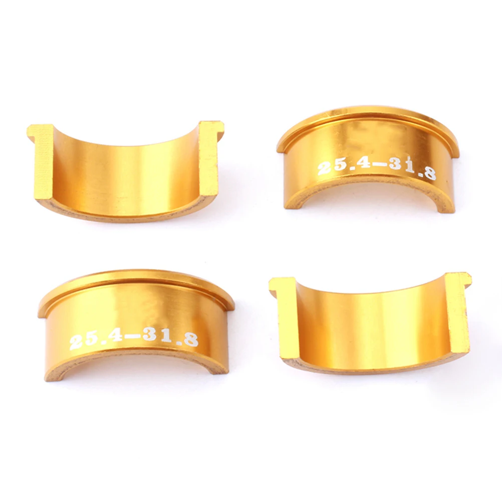 

4pcs Handlebar Conversion Sheet Bike Aluminum Alloy Adapter 25.4mm to 31.8mm Adjustable Clamp for Larger Diameter Aheadset Stem