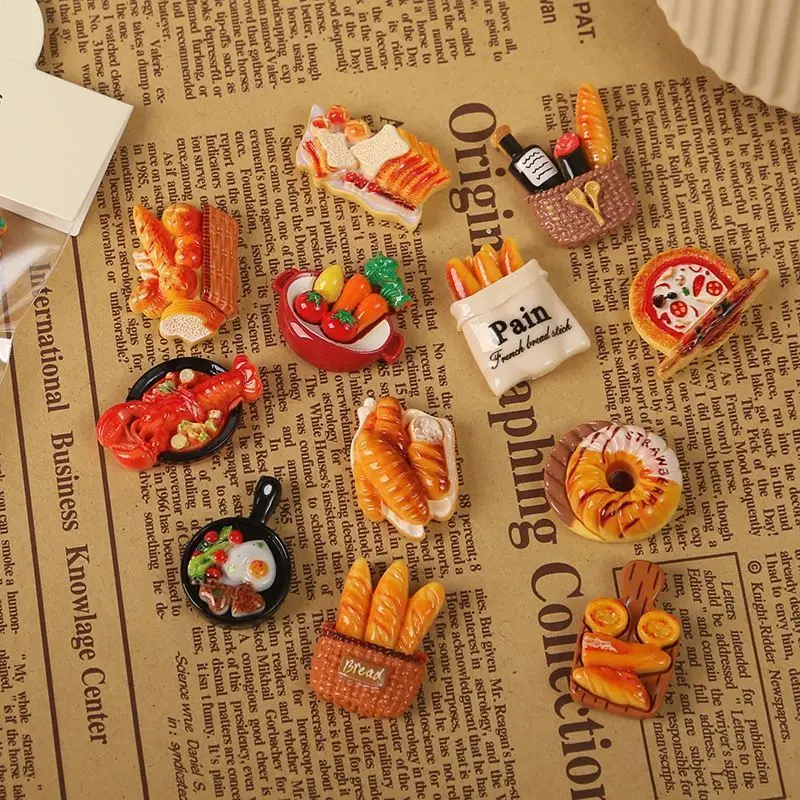 12 Stück Realistische Brot-Kühlschrankmagnete, für Kühlschrankdekoration & Notizhalter, Geburtstagsparty-Geschenk & Sommerurlaubsgeschenk – Detail 1
