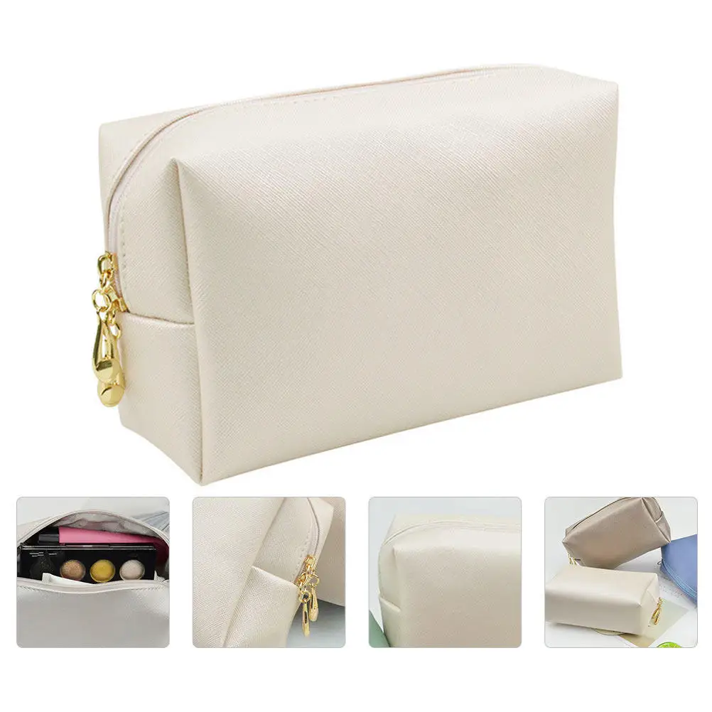 Female Makeup Bag Pouches for Women Travel Large-capacity Bags Pu Rectangle Womens