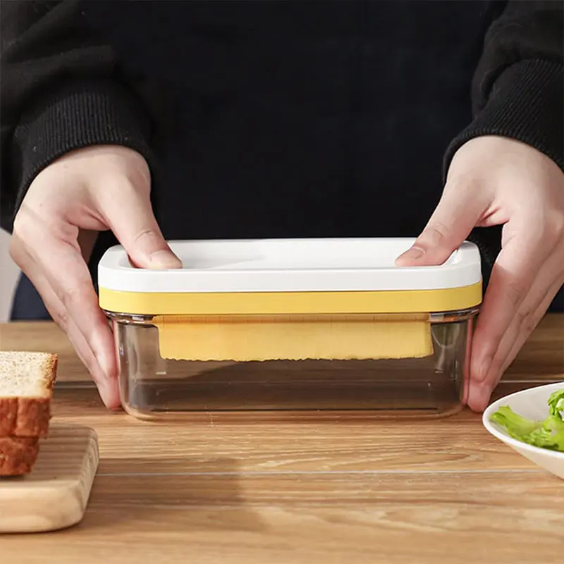 Butter Cutter Slicer Box Butter Dish With Lid And Knife For Easy Cutting And Storage Refrigerated Butter Container Butter Box