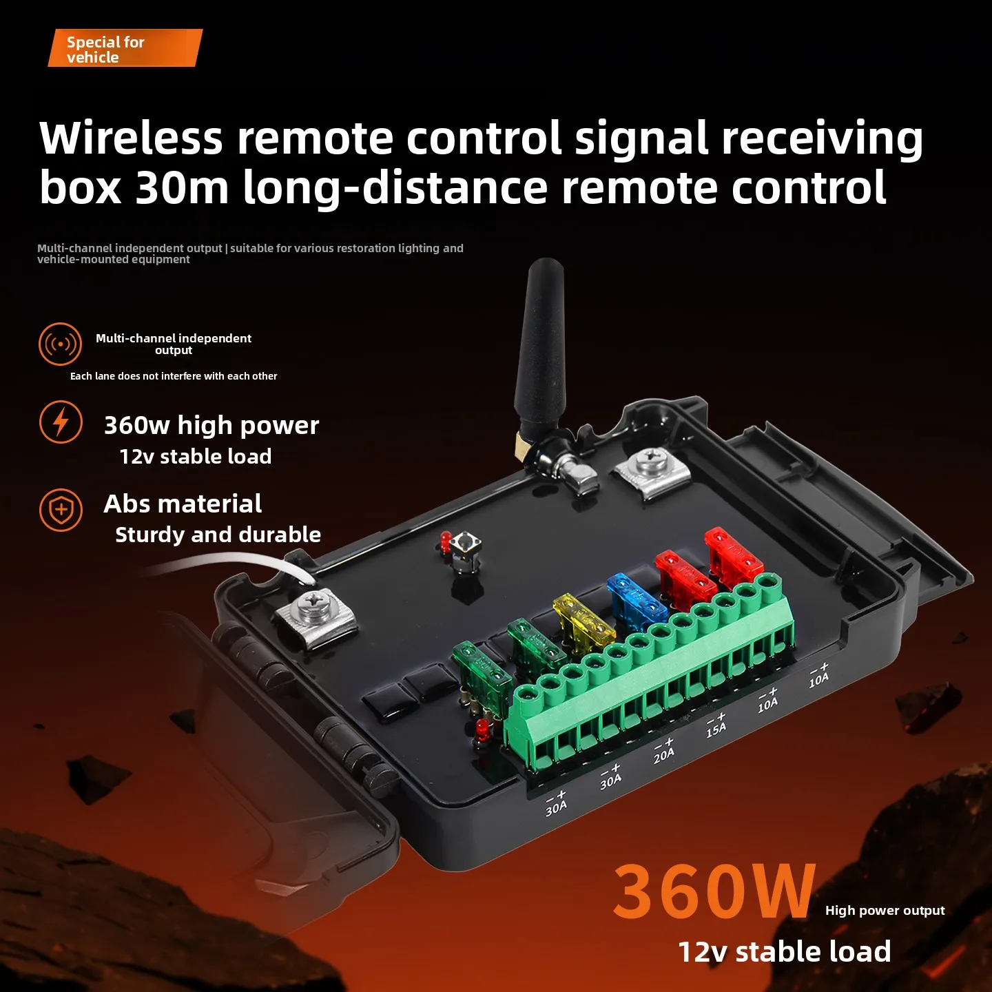For GWM Tank 400 Six-Way Wireless Switch Modified LED Spotlight Toggle Center Console Six-Way Wireless Switch Accessory