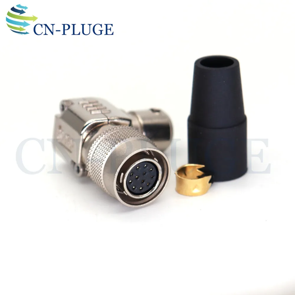 Hirose Right Angle Connector HR10A-10P-12S /HR10A-10R-12P Connector 12 Pin Plug And Cable Docking Socket, Industrial Camera Plug