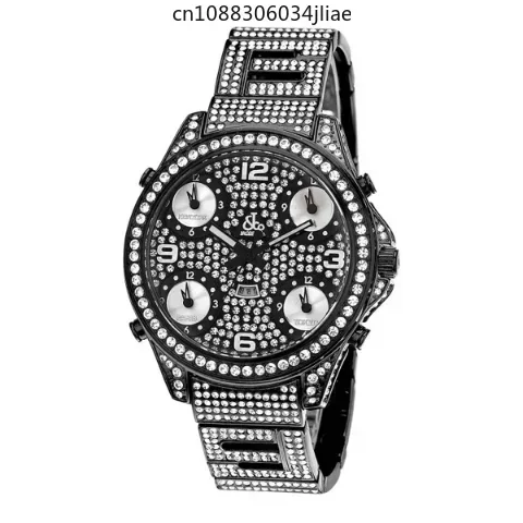 Golden Sky Star men's watch, non mainstream hip-hop watch Steel ring rhinestone watch,
