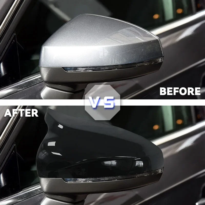 For Audi A3 8V S3 RS3 2014 2014-2020 Non Lane Assist Mirror Cover Carbon Fiber Side Rear View Cap Reverse Case Replacement view 2