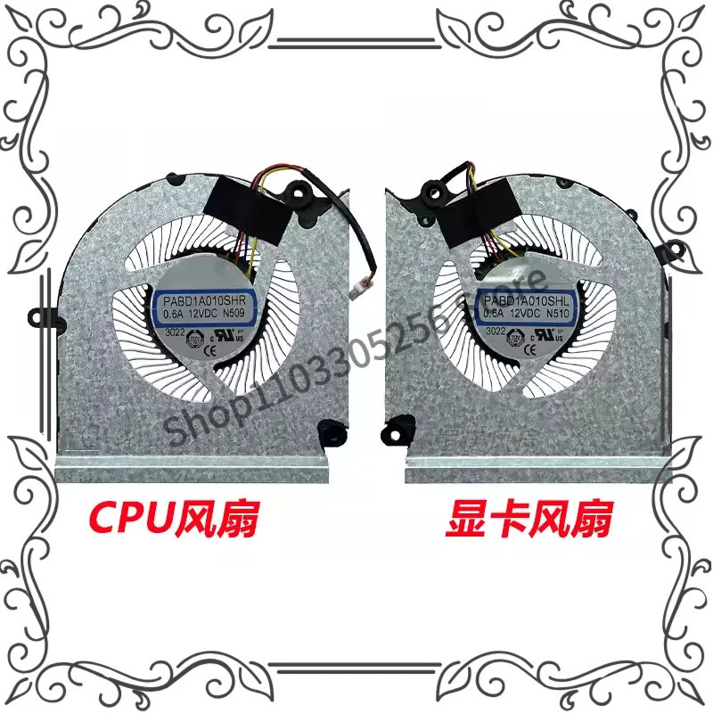 Cooling Fan for MSI Raider GE68HX 13VF Vector GP68HX 16 MS-15M1 MS-15M2 Laptop CPU GPU Cooler