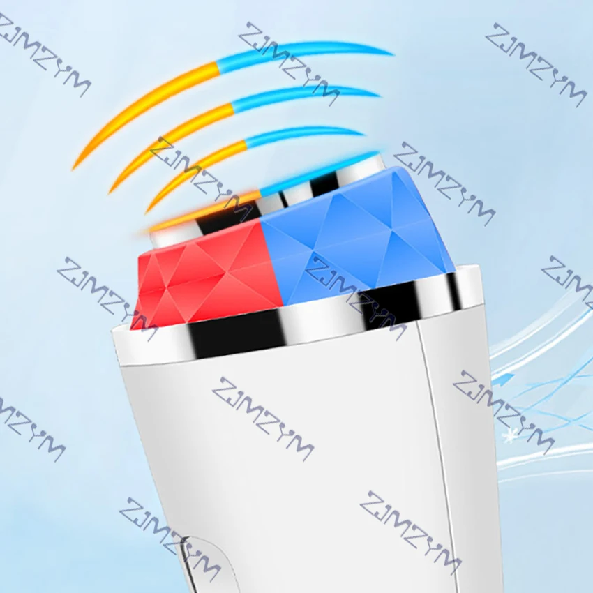 Massaggiatore per il viso con martello freddo caldo Strumento per la cura della pelle Massaggiatore per il sollevamento del viso Dispositivo per la cura della pelle degli occhi con massaggio a vibrazione facciale