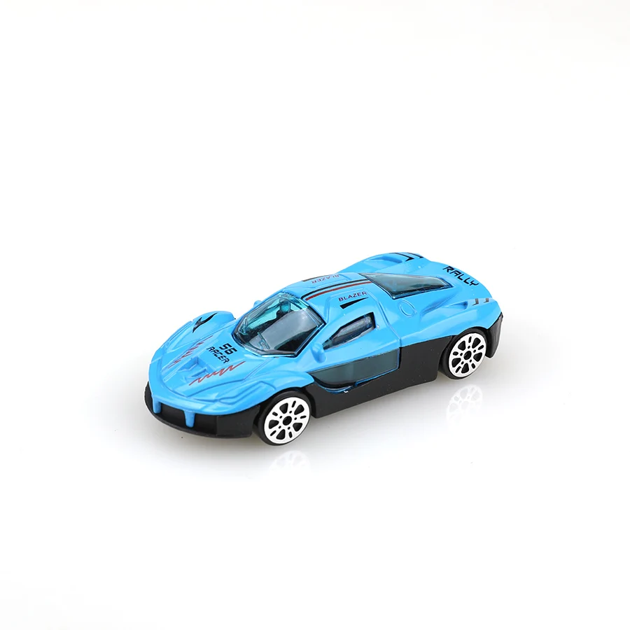 (Scatola) Set di auto da corsa/mini in lega colorata 1/64, 6 pezzi, metallo pressofuso, giocattolo per ragazzo, modello scorrevole, senza retroceso.