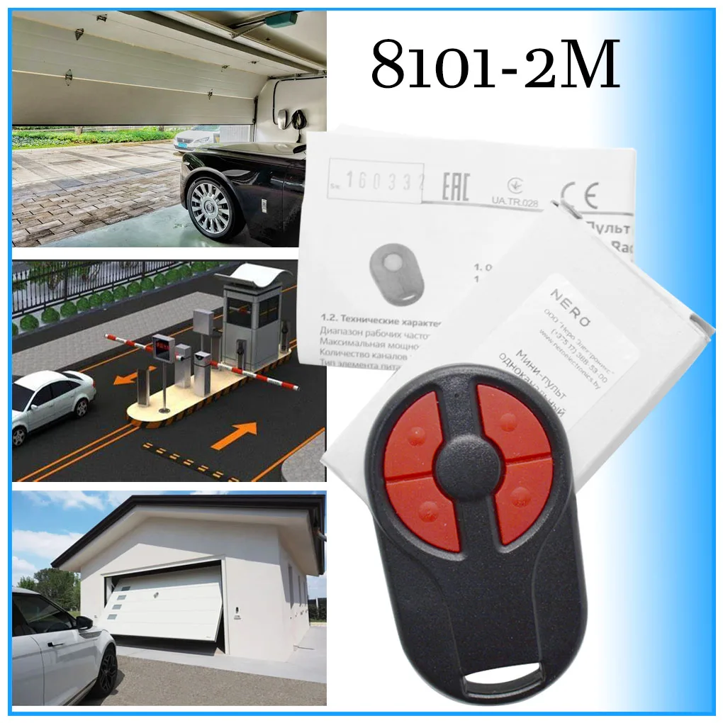YIOU NERO RADIO 8101-2M Gate Remote Control 434.05-434.79MHz For NERO RADIO 8101-4M 8101-1M Garage Door Barrier Remote Control