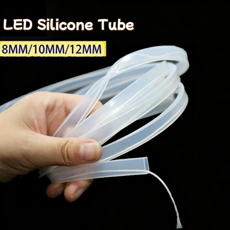 

Flexible Transparent/Milky White/Black LED Silicone Tube Waterproof Protection Cover Fit WS2812B WS2811 Strip Light 8/10/12mm