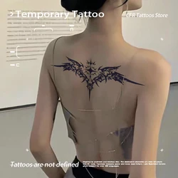 Temporary Tattoos Angel Wings Cross Herbal Juice Tattoo Sticker Sexy Hotwife Chest Half Arm Waterproof Fake Art Cute Succubus