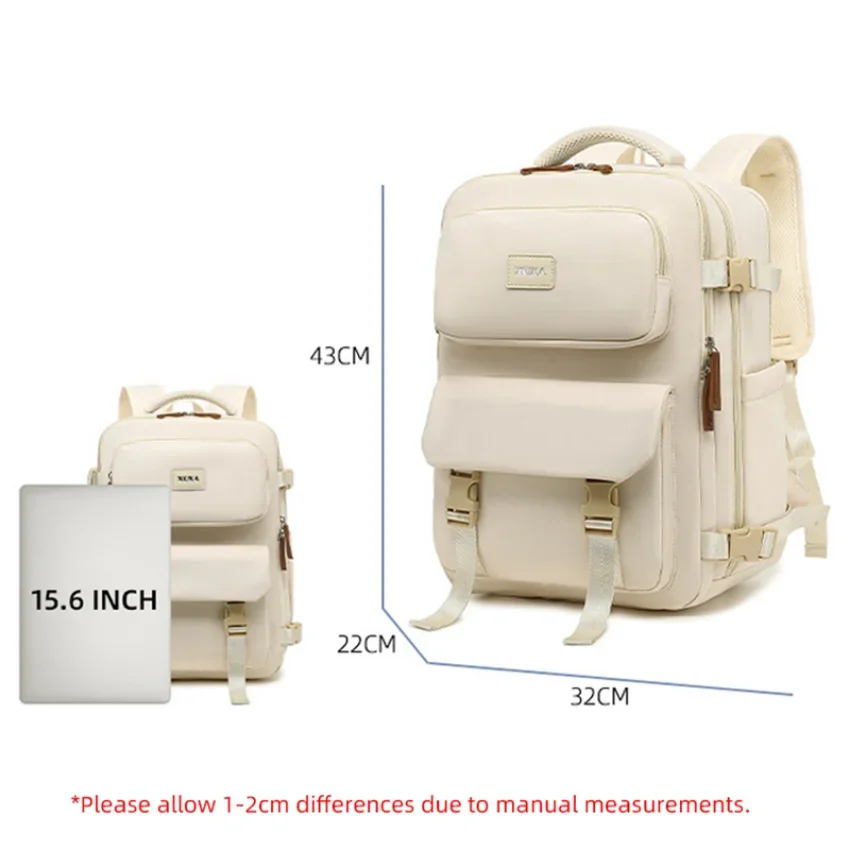 Large Capacity Casual Backpack Women 15.6 Inch Laptop Business Travel Luggage Students School Bags Multifunction Backpacks Bag