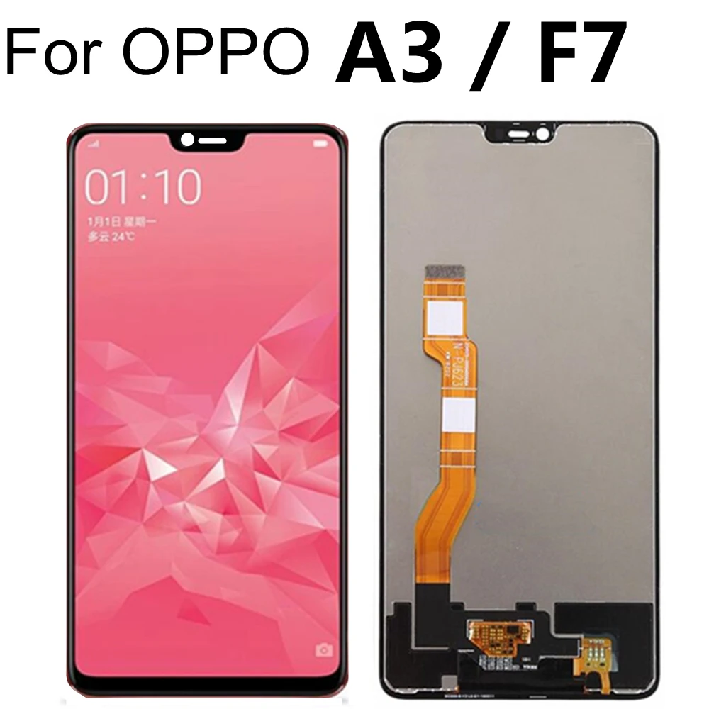 6.20   FOR OPPO A3 F7 LCD Display Touch Screen Digitizer Assembly Replacement Screen Glass Panel For realme 1 LCD