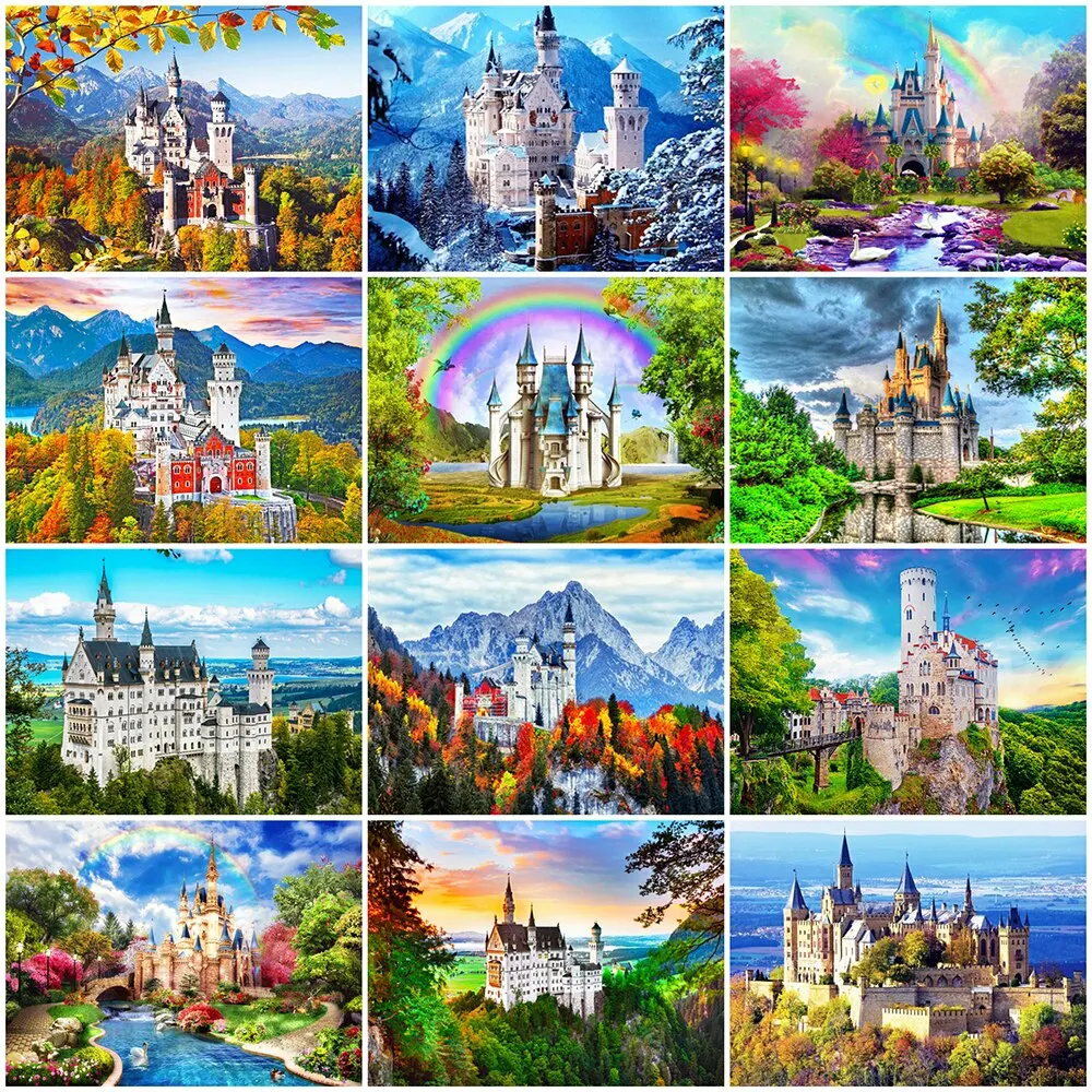 Картина из искусственных страз, картина из страз, пейзаж, гора, вышивка крестиком, мозаика, домашний декор