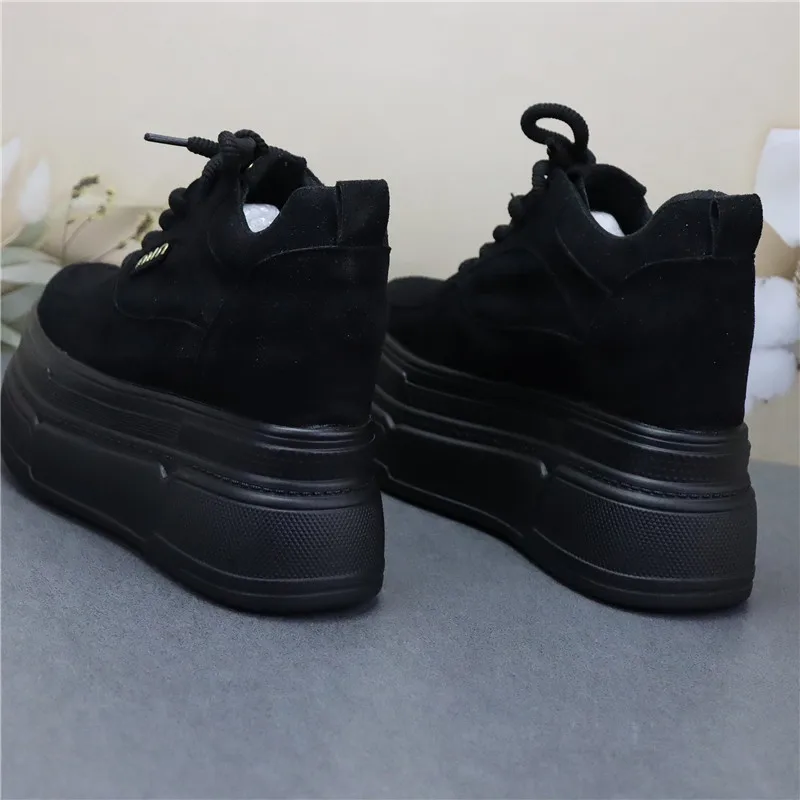 12cm Sneakers Women High Platform Casual Shoes Breathable Sports Trainers Thick Bottom Mesh Chunky Sneakers Woman Zapatos Mujer - view 4
